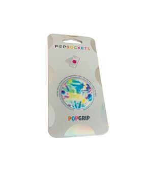 PopSockets Phone Grip, Tie Dye, Blue and Yellow
